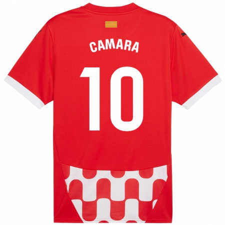 Kandiny Heren Dawda Camara #10 Rood Wit Thuisshirt Thuistenue 2024/25 T-Shirt