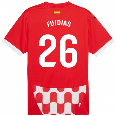 Kandiny Herren Toni Fuidias #26 Rot Weiß Heimtrikot Trikot 2024/25 T-Shirt Österreich