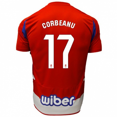 Kandiny Heren Theo Corbeanu #17 Rood Wit Blauw Thuisshirt Thuistenue 2024/25 T-Shirt