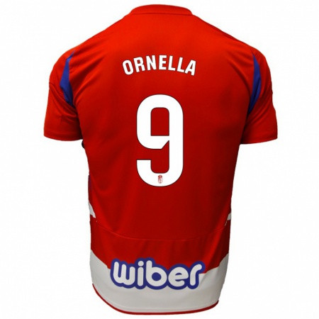 Kandiny Heren Ornella #9 Rood Wit Blauw Thuisshirt Thuistenue 2024/25 T-Shirt