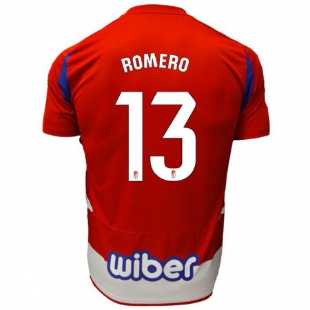 Kandiny Uomo Maglia Andrea Romero #13 Rosso Bianco Blu Kit Gara Home 2024/25 Maglietta