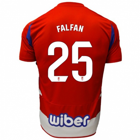 Kandiny Heren Daiana Falfán #25 Rood Wit Blauw Thuisshirt Thuistenue 2024/25 T-Shirt