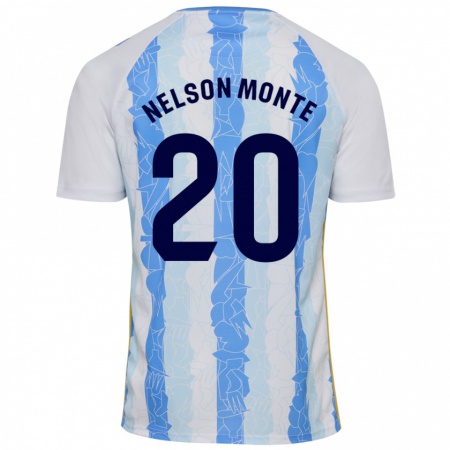 Kandiny Heren Nélson Monte #20 Wit Blauw Thuisshirt Thuistenue 2024/25 T-Shirt