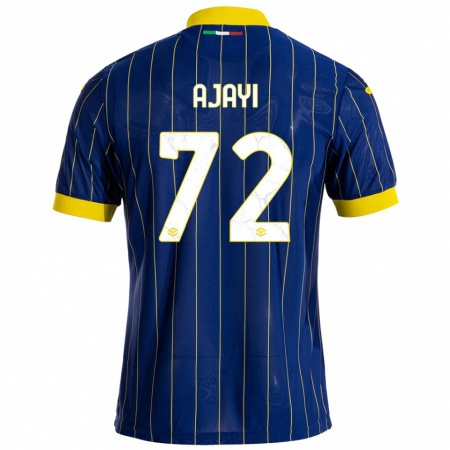 Kandiny Herren Junior Ajayi #72 Blau Gelb Heimtrikot Trikot 2024/25 T-Shirt Österreich