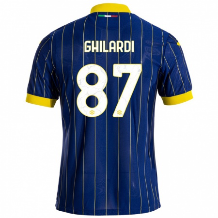 Kandiny Heren Daniele Ghilardi #87 Blauw Geel Thuisshirt Thuistenue 2024/25 T-Shirt