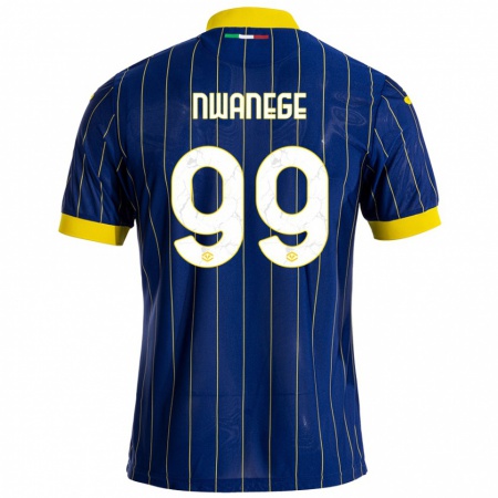 Kandiny Heren Karlson Nwanege #99 Blauw Geel Thuisshirt Thuistenue 2024/25 T-Shirt