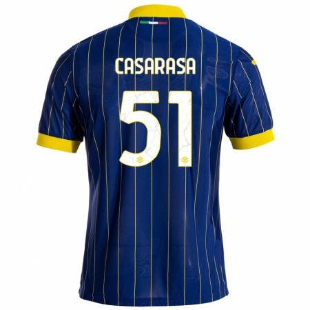 Kandiny Heren Asia Casarasa #51 Blauw Geel Thuisshirt Thuistenue 2024/25 T-Shirt