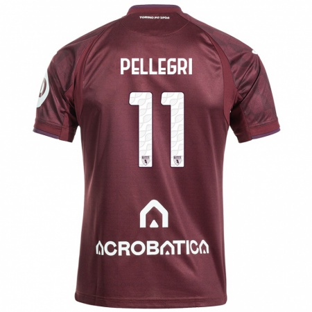 Kandiny Herren Pietro Pellegri #11 Kastanienbraun Weiß Heimtrikot Trikot 2024/25 T-Shirt Österreich