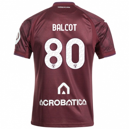 Kandiny Uomo Maglia Côme Bianay Balcot #80 Marrone Bianco Kit Gara Home 2024/25 Maglietta