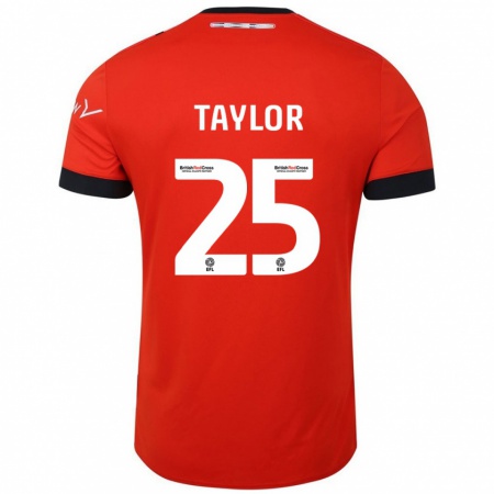 Kandiny Heren Joe Taylor #25 Oranje Zwart Thuisshirt Thuistenue 2024/25 T-Shirt