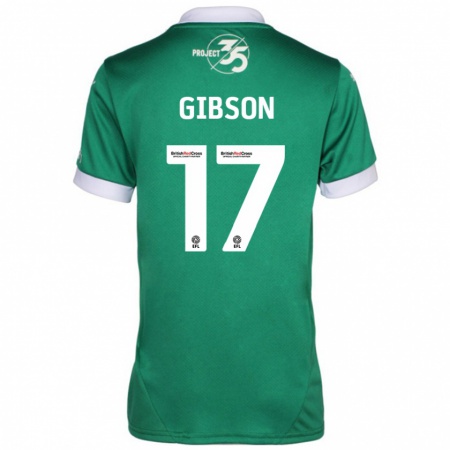 Kandiny Heren Lewis Gibson #17 Groen Wit Thuisshirt Thuistenue 2024/25 T-Shirt