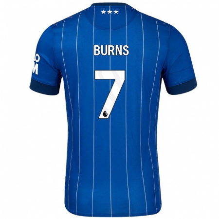 Kandiny Heren Wes Burns #7 Marineblauw Thuisshirt Thuistenue 2024/25 T-Shirt