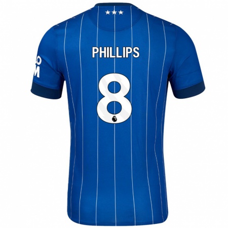 Kandiny Heren Kalvin Phillips #8 Marineblauw Thuisshirt Thuistenue 2024/25 T-Shirt