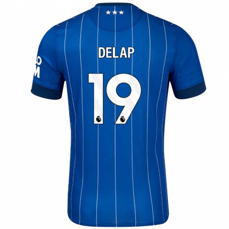 Kandiny Heren Liam Delap #19 Marineblauw Thuisshirt Thuistenue 2024/25 T-Shirt