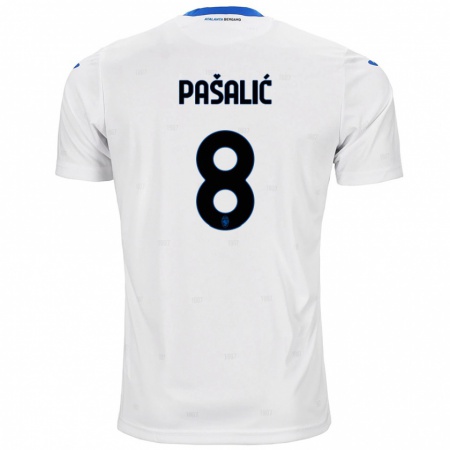 Kandiny Heren Mario Pasalic #8 Wit Uitshirt Uittenue 2024/25 T-Shirt