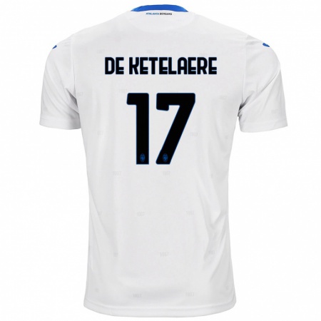 Kandiny Uomo Maglia Charles De Ketelaere #17 Bianco Kit Gara Away 2024/25 Maglietta