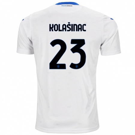 Kandiny Heren Sead Kolasinac #23 Wit Uitshirt Uittenue 2024/25 T-Shirt