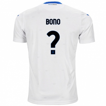 Kandiny Heren Davide Bono #0 Wit Uitshirt Uittenue 2024/25 T-Shirt