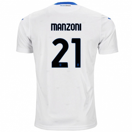 Kandiny Heren Alberto Manzoni #21 Wit Uitshirt Uittenue 2024/25 T-Shirt