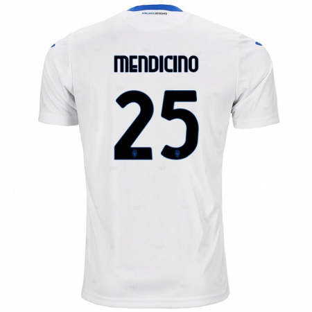 Kandiny Herren Leonardo Mendicino #25 Weiß Auswärtstrikot Trikot 2024/25 T-Shirt Österreich