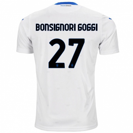 Kandiny Heren Lorenzo Bonsignori Goggi #27 Wit Uitshirt Uittenue 2024/25 T-Shirt