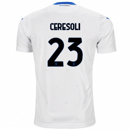 Kandiny Heren Andrea Ceresoli #23 Wit Uitshirt Uittenue 2024/25 T-Shirt