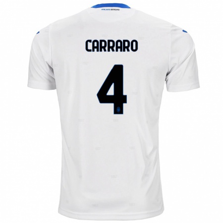 Kandiny Heren Marco Carraro #4 Wit Uitshirt Uittenue 2024/25 T-Shirt