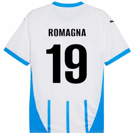 Kandiny Herren Filippo Romagna #19 Weiß Blau Auswärtstrikot Trikot 2024/25 T-Shirt Österreich