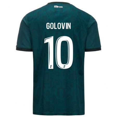 Kandiny Heren Aleksandr Golovin #10 Donkergroen Uitshirt Uittenue 2024/25 T-Shirt