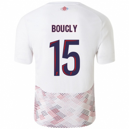 Kandiny Heren Maite Boucly #15 Wit Koningsblauw Uitshirt Uittenue 2024/25 T-Shirt