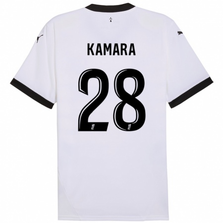 Kandiny Heren Glen Kamara #28 Wit Zwart Uitshirt Uittenue 2024/25 T-Shirt