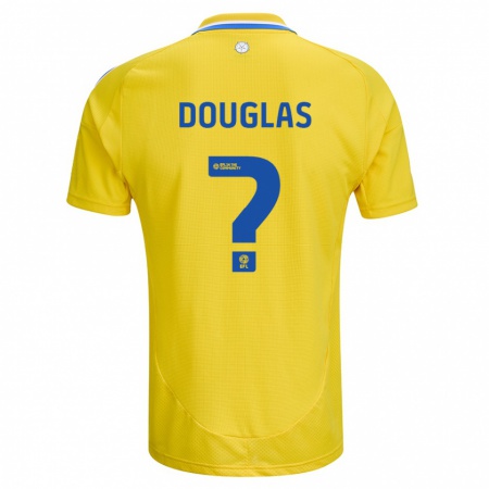 Kandiny Herren Connor Douglas #0 Gelb Blau Auswärtstrikot Trikot 2024/25 T-Shirt Österreich