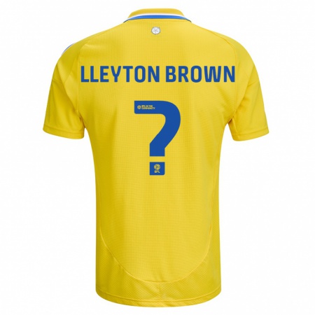 Kandiny Heren Lleyton Brown #0 Geel Blauw Uitshirt Uittenue 2024/25 T-Shirt