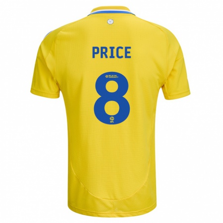 Kandiny Herren Leoni Price #8 Gelb Blau Auswärtstrikot Trikot 2024/25 T-Shirt Österreich