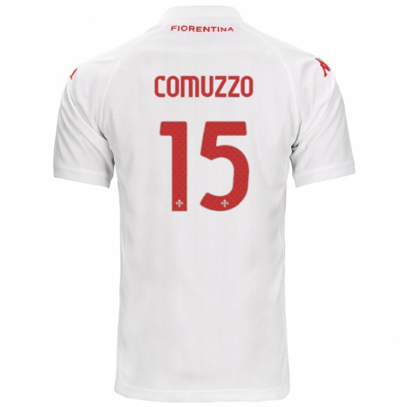 Kandiny Heren Pietro Comuzzo #15 Wit Uitshirt Uittenue 2024/25 T-Shirt