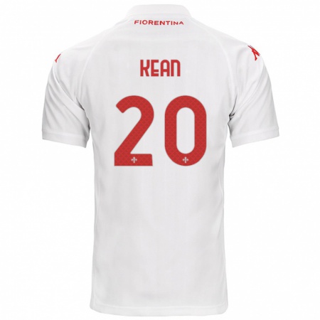 Kandiny Heren Moise Kean #20 Wit Uitshirt Uittenue 2024/25 T-Shirt