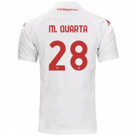 Kandiny Uomo Maglia Lucas Martínez Quarta #28 Bianco Kit Gara Away 2024/25 Maglietta