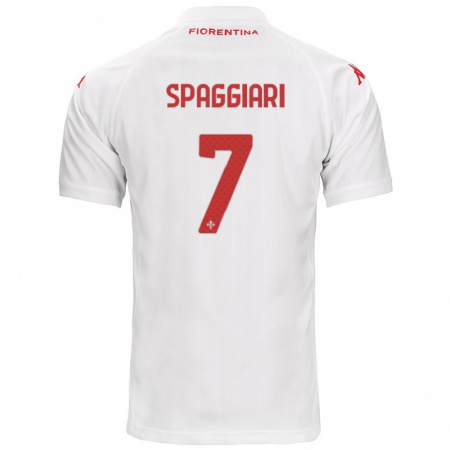 Kandiny Heren Riccardo Spaggiari #7 Wit Uitshirt Uittenue 2024/25 T-Shirt