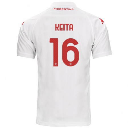 Kandiny Heren Bala Keita #16 Wit Uitshirt Uittenue 2024/25 T-Shirt