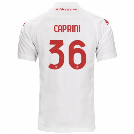 Kandiny Heren Maat Daniel Caprini #36 Wit Uitshirt Uittenue 2024/25 T-Shirt