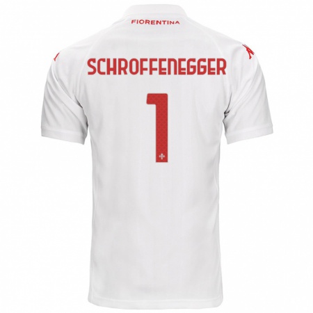 Kandiny Uomo Maglia Katja Schroffenegger #1 Bianco Kit Gara Away 2024/25 Maglietta