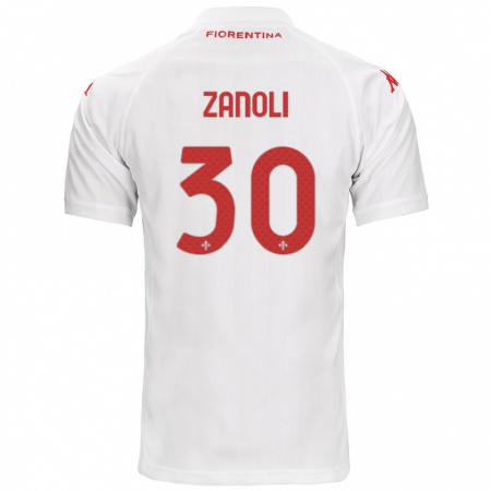 Kandiny Uomo Maglia Martina Zanoli #30 Bianco Kit Gara Away 2024/25 Maglietta