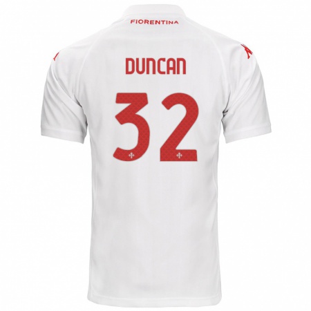 Kandiny Uomo Maglia Alfred Duncan #32 Bianco Kit Gara Away 2024/25 Maglietta