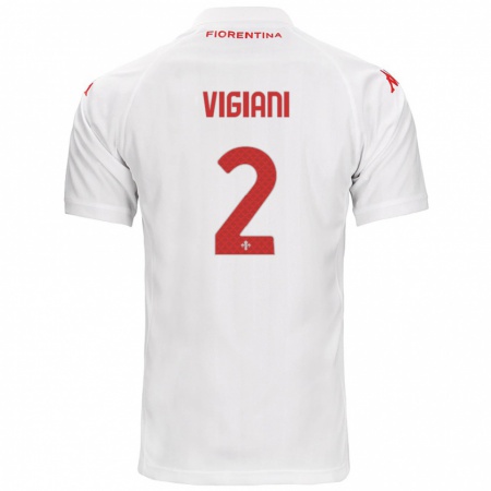 Kandiny Heren Lorenzo Vigiani #2 Wit Uitshirt Uittenue 2024/25 T-Shirt