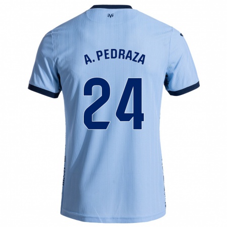 Kandiny Hombre Camiseta Alfonso Pedraza #24 Azul Cielo 2ª Equipación 2024/25 La Camisa México