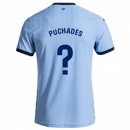 Kandiny Hombre Camiseta Fran Puchades #0 Azul Cielo 2ª Equipación 2024/25 La Camisa