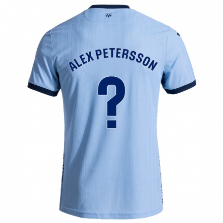 Kandiny Hombre Camiseta Max Alex Petersson #0 Azul Cielo 2ª Equipación 2024/25 La Camisa México