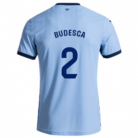 Kandiny Heren Daniel Budesca #2 Hemelsblauw Uitshirt Uittenue 2024/25 T-Shirt