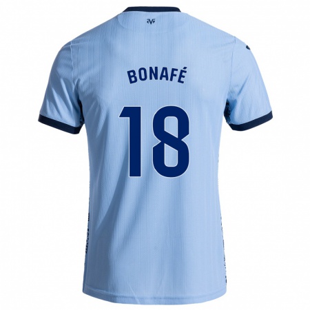 Kandiny Hombre Camiseta César Bonafé #18 Azul Cielo 2ª Equipación 2024/25 La Camisa