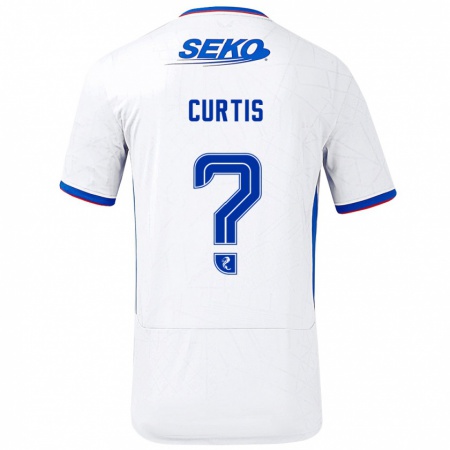 Kandiny Uomo Maglia Findlay Curtis #0 Bianco Blu Kit Gara Away 2024/25 Maglietta